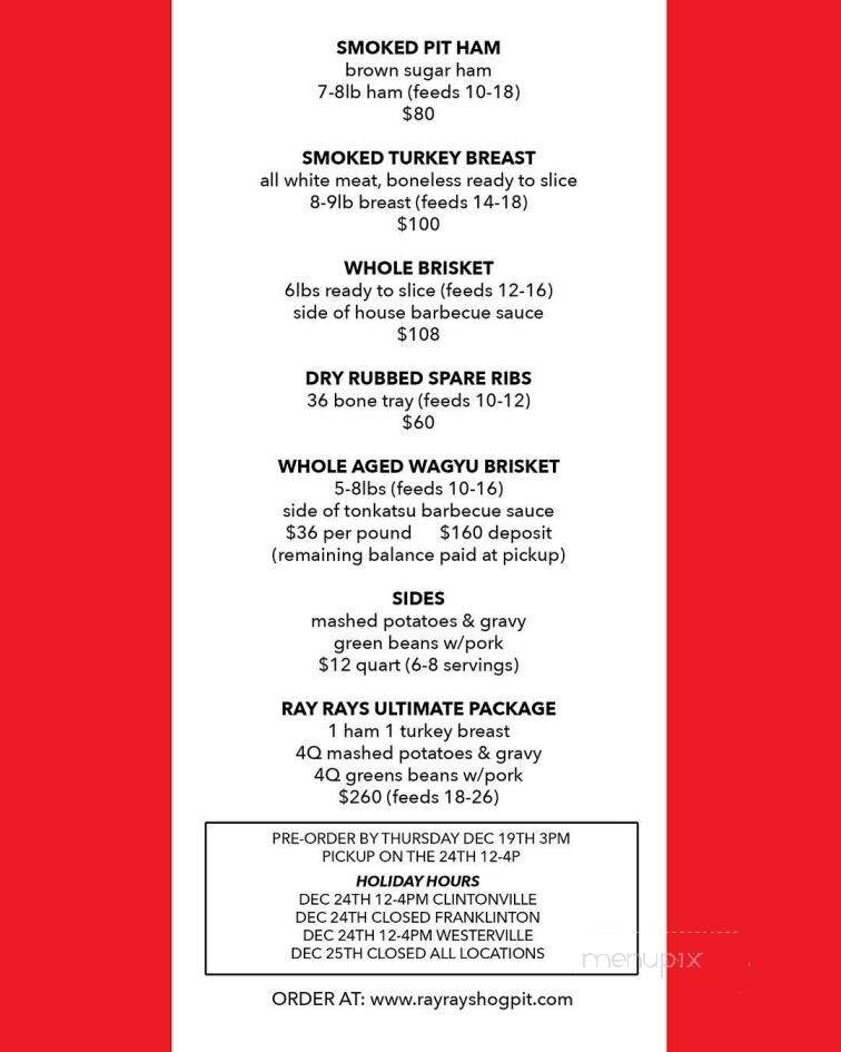 Ray Ray's Hog Pit - Columbus, OH menu_pic