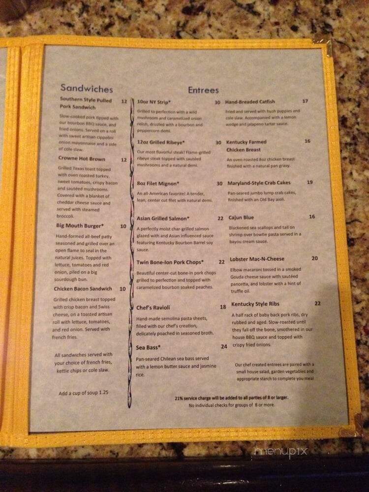 Blue Horse Cafe - Louisville, KY menu_pic