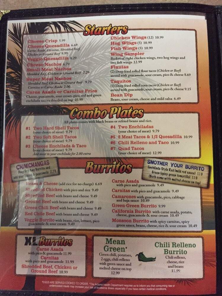 Barbudo's Burrito Co - Prescott, AZ menu_pic