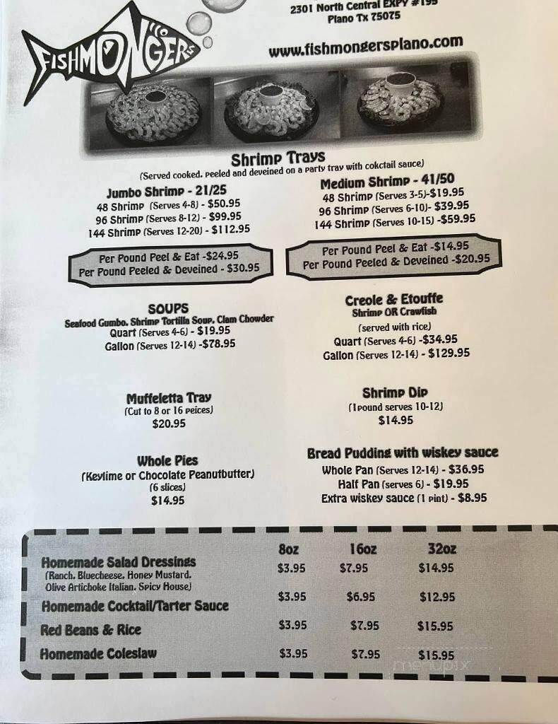 Fishmonger's Restaurant - Plano, TX menu_pic