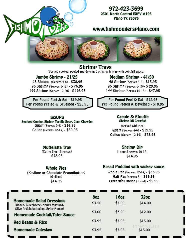 Fishmonger's Restaurant - Plano, TX menu_pic