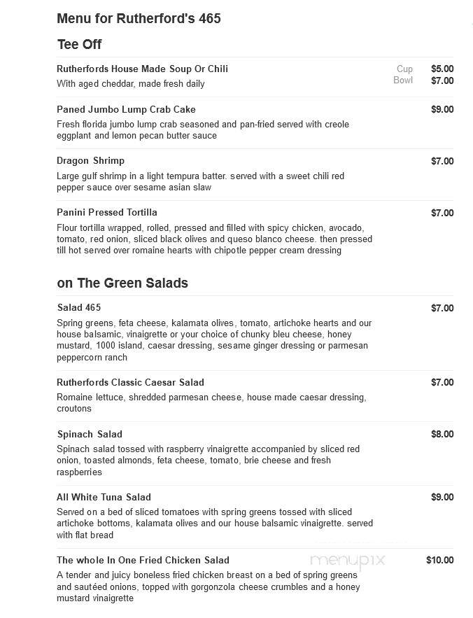 Rutherfords 465 At Regatta Bay - Destin, FL menu_pic