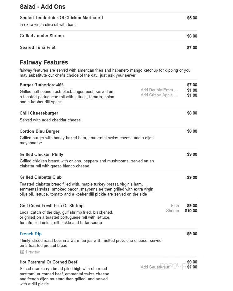 Rutherfords 465 At Regatta Bay - Destin, FL menu_pic