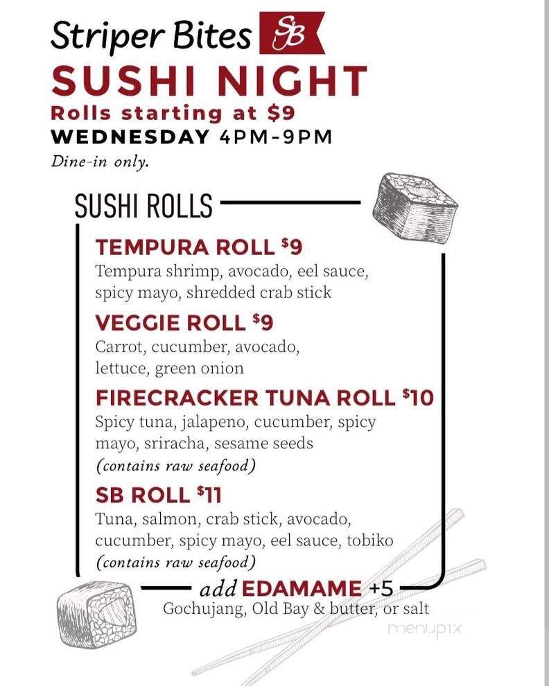 Striper Bites - Lewes, DE menu_pic