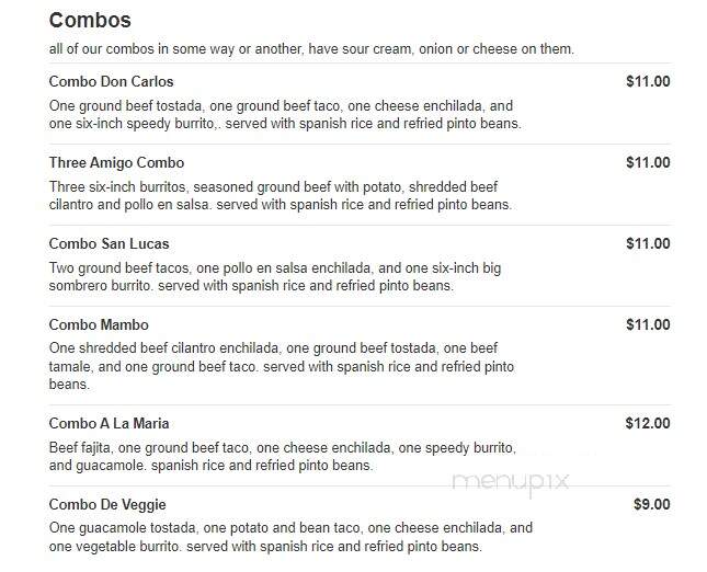 Don Carlos Mexican Restaurant - Clinton Township, MI menu_pic