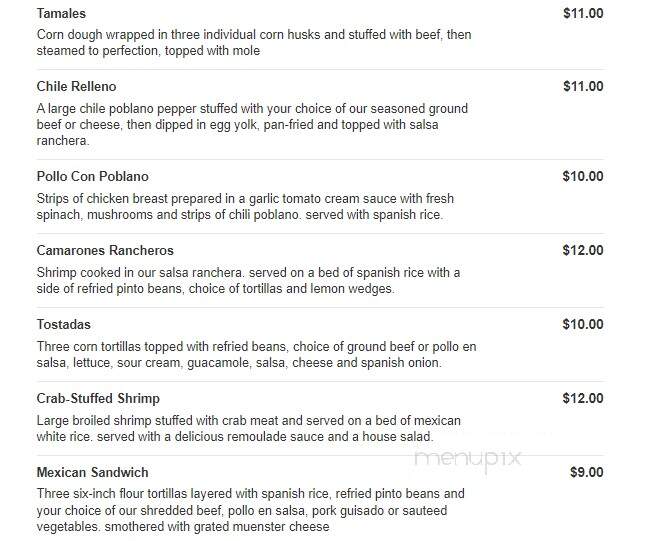 Don Carlos Mexican Restaurant - Clinton Township, MI menu_pic