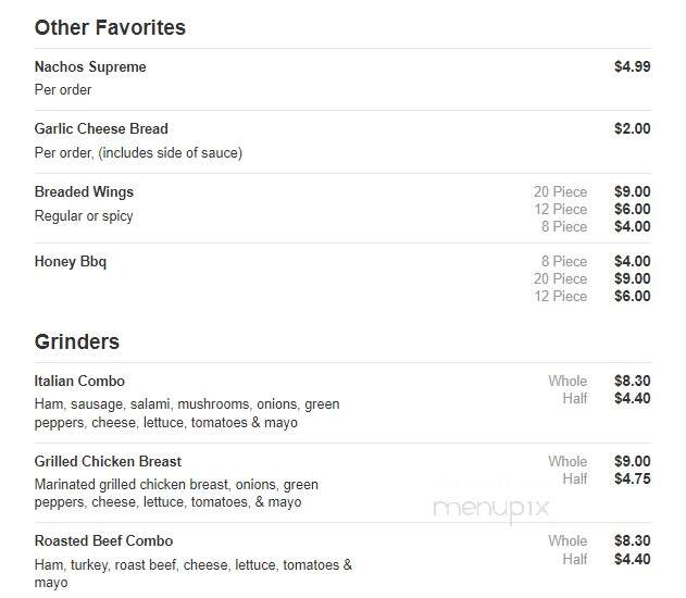 Bellacino's Pizza and Grinders - Dearborn, MI menu_pic
