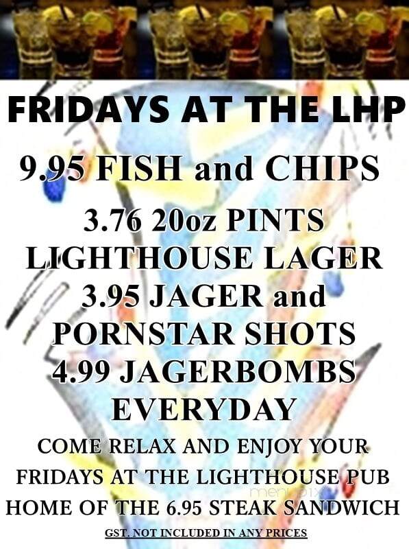 Lighthouse Pub - Calgary, AB menu_pic