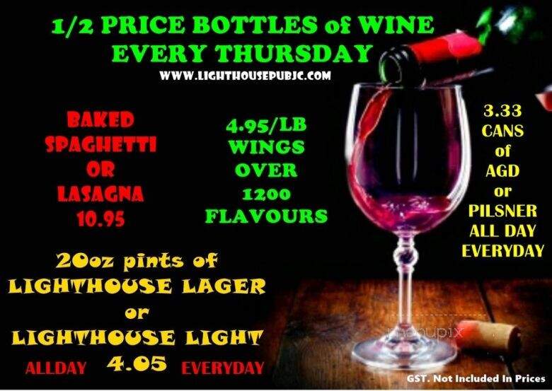 Lighthouse Pub - Calgary, AB menu_pic