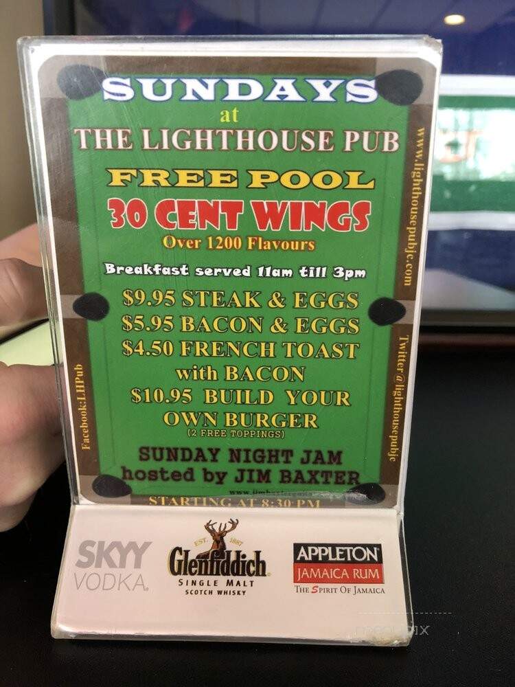 Lighthouse Pub - Calgary, AB menu_pic