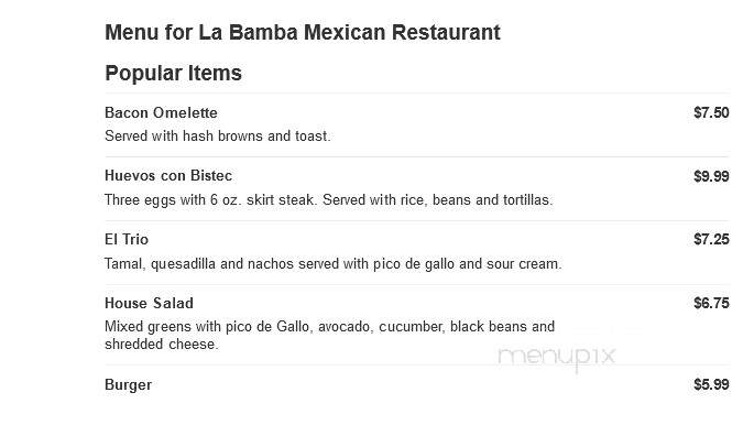 La Bamba Mexican Restaurant - Carbondale, IL