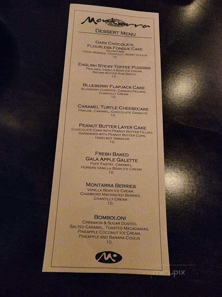 Montarra - Algonquin, IL menu_pic