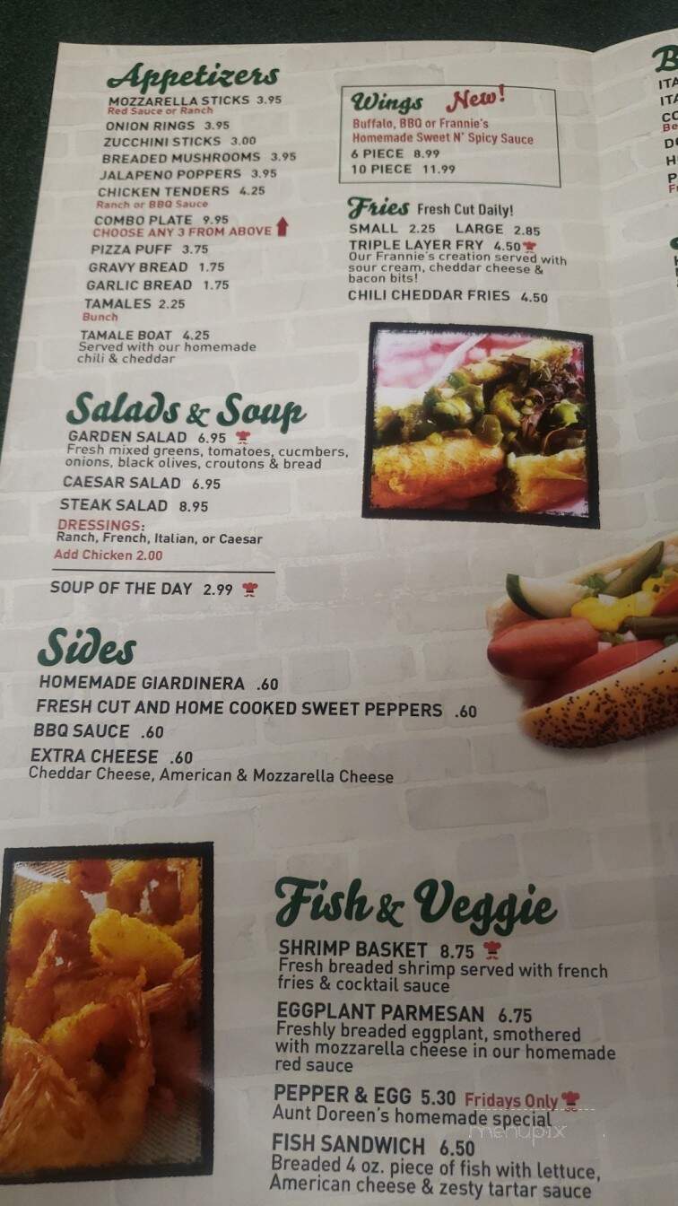 Frannies Beef - Schiller Park, IL menu_pic