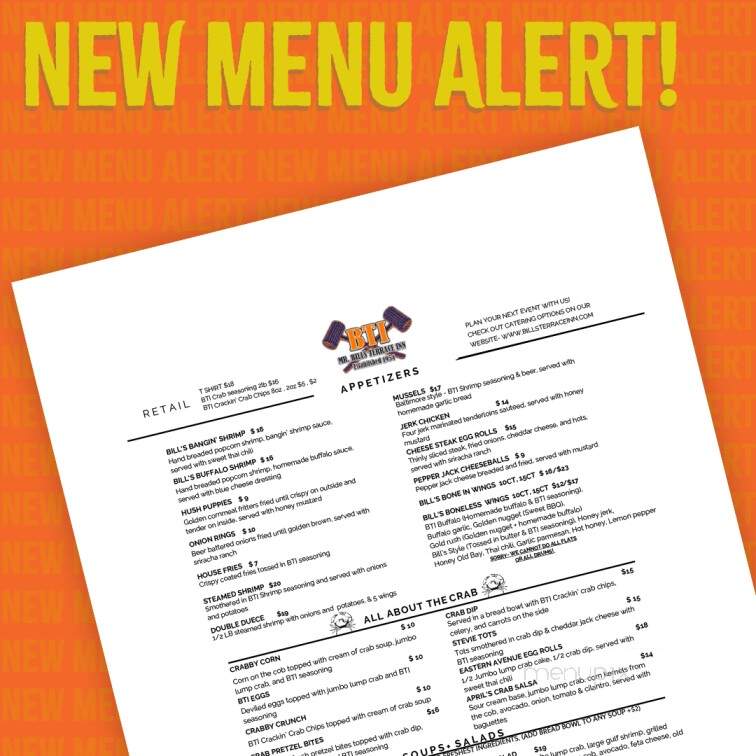 Bill's Terrace Inn - Essex, MD menu_pic