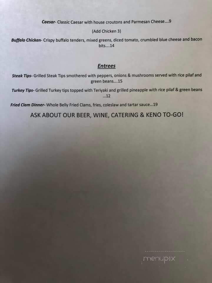 Banner Bar & Grill - Worcester, MA menu_pic