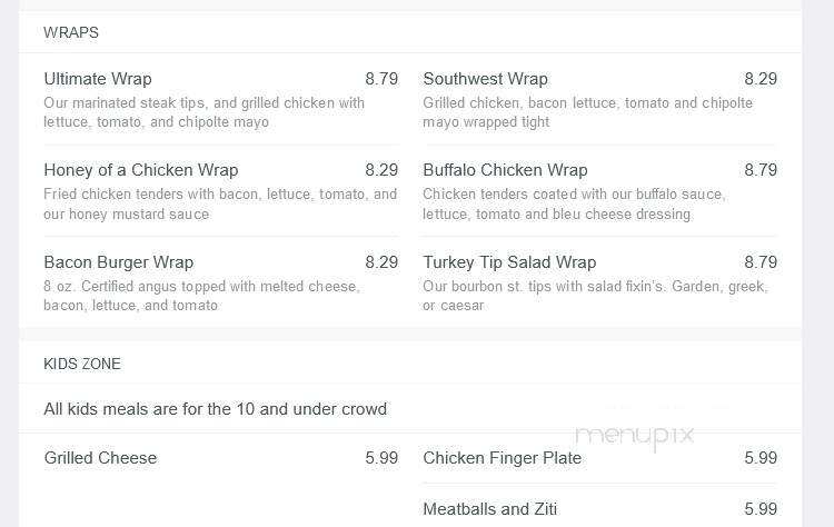 Damien's - Hanson, MA menu_pic