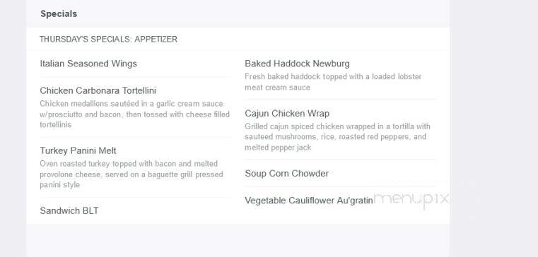 Damien's - Hanson, MA menu_pic