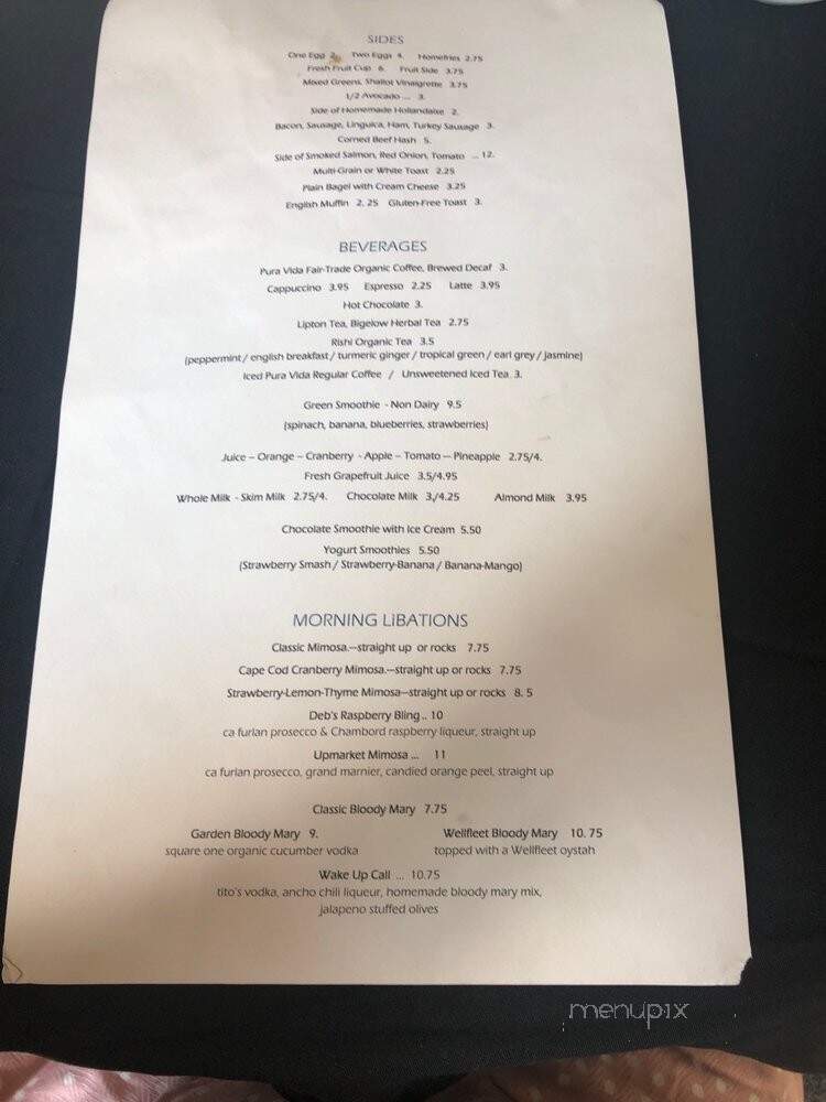 Van Rensselaer's Restaurant - South Wellfleet, MA menu_pic