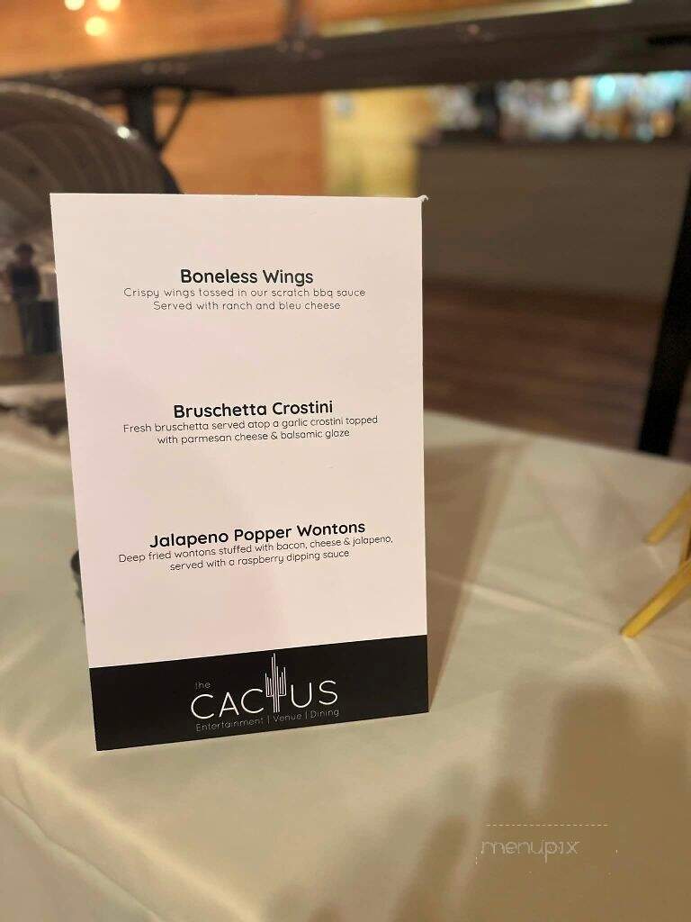 Cactus - Perham, MN menu_pic