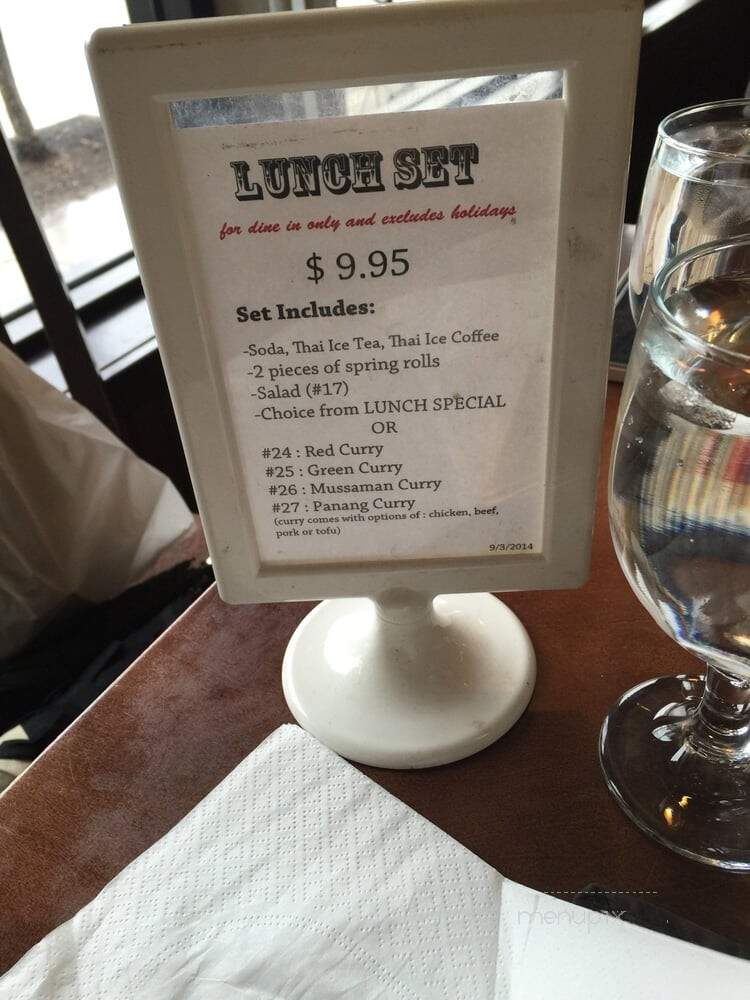 Brookside Thai Restaurant - Bloomfield, NJ menu_pic