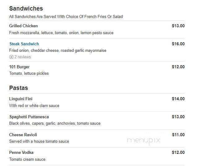 101 Restaurant - Brooklyn, NY menu_pic