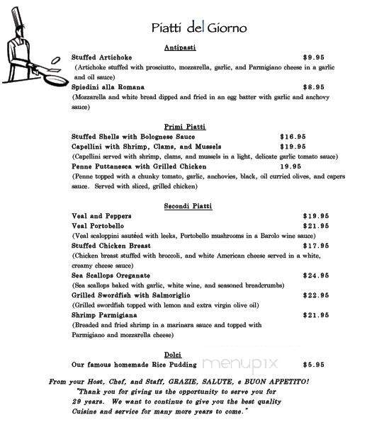 Chef-Antonio's Restaurant - Mamaroneck, NY menu_pic
