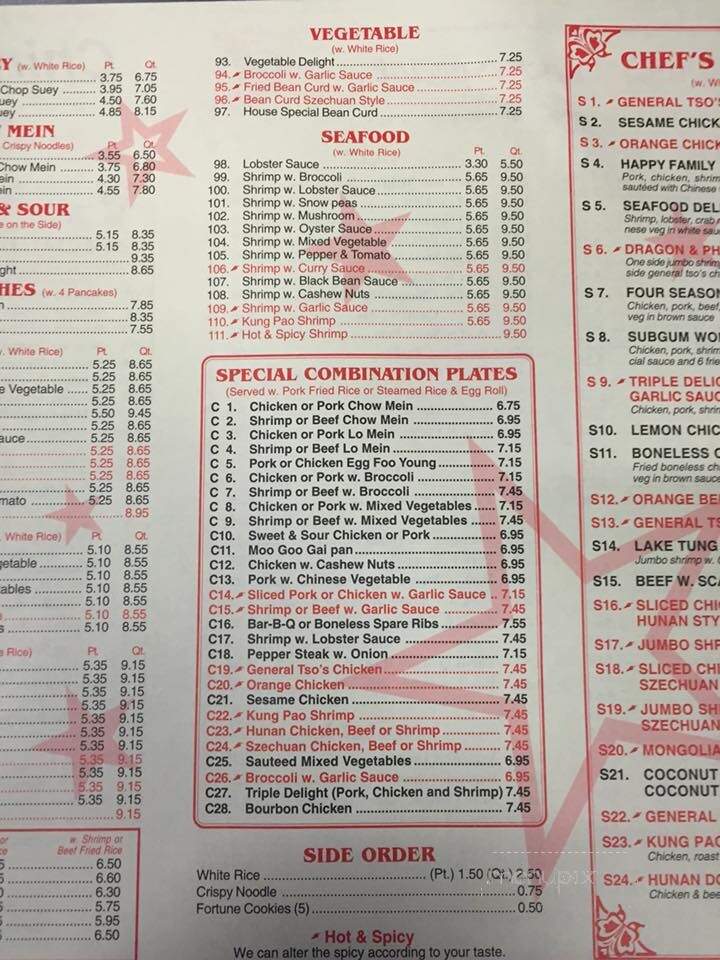 China Star - Schenectady, NY menu_pic
