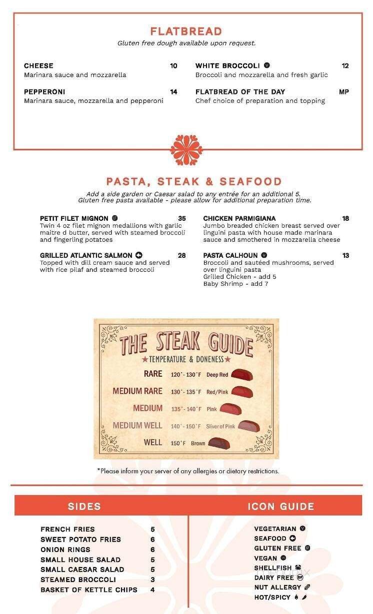 Edison Club-Club House & Dining - Rexford, NY menu_pic