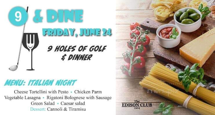 Edison Club-Club House & Dining - Rexford, NY menu_pic