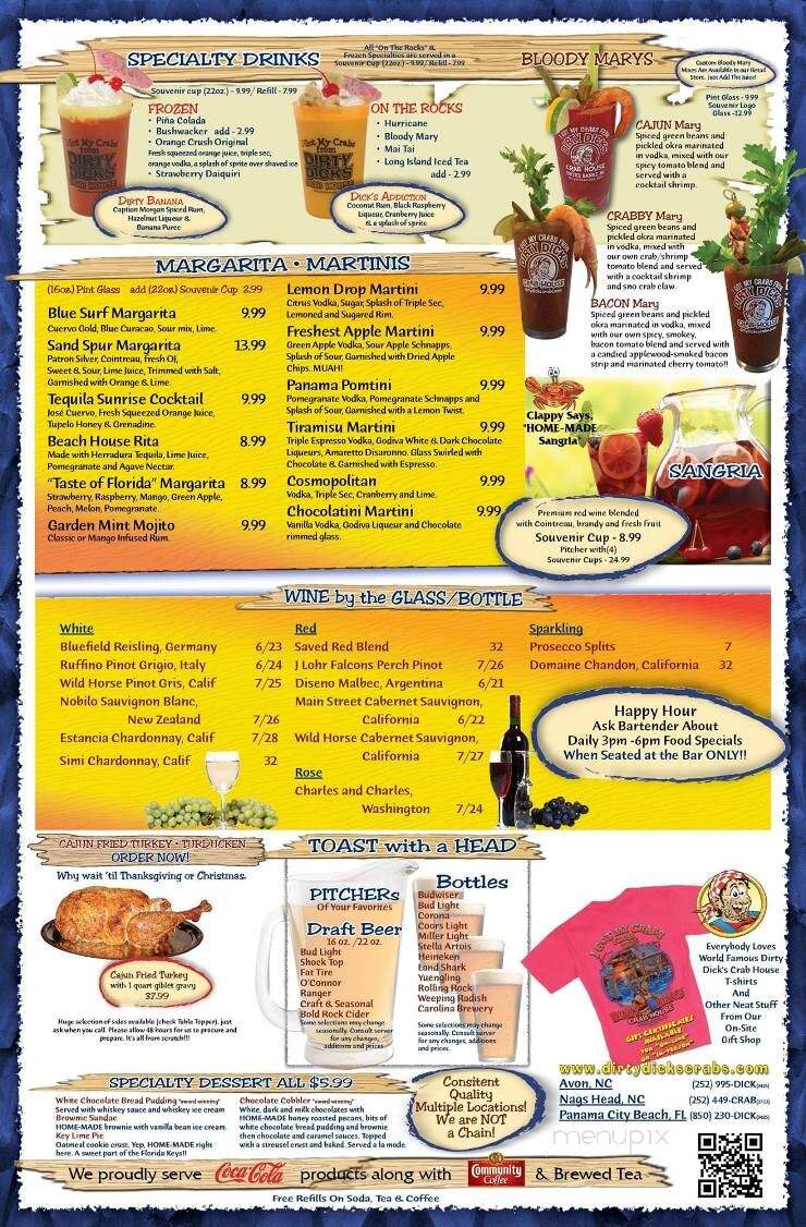 Dirty Dick's Crab House - Avon, NC menu_pic