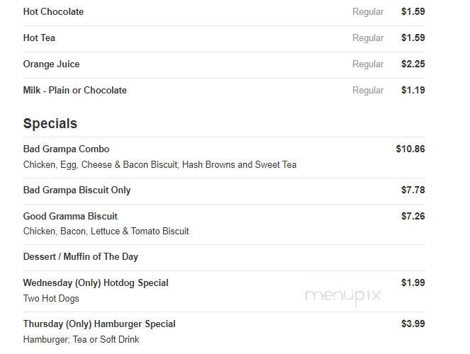 Sunrise Biscuit Kitchen - Louisburg, NC menu_pic
