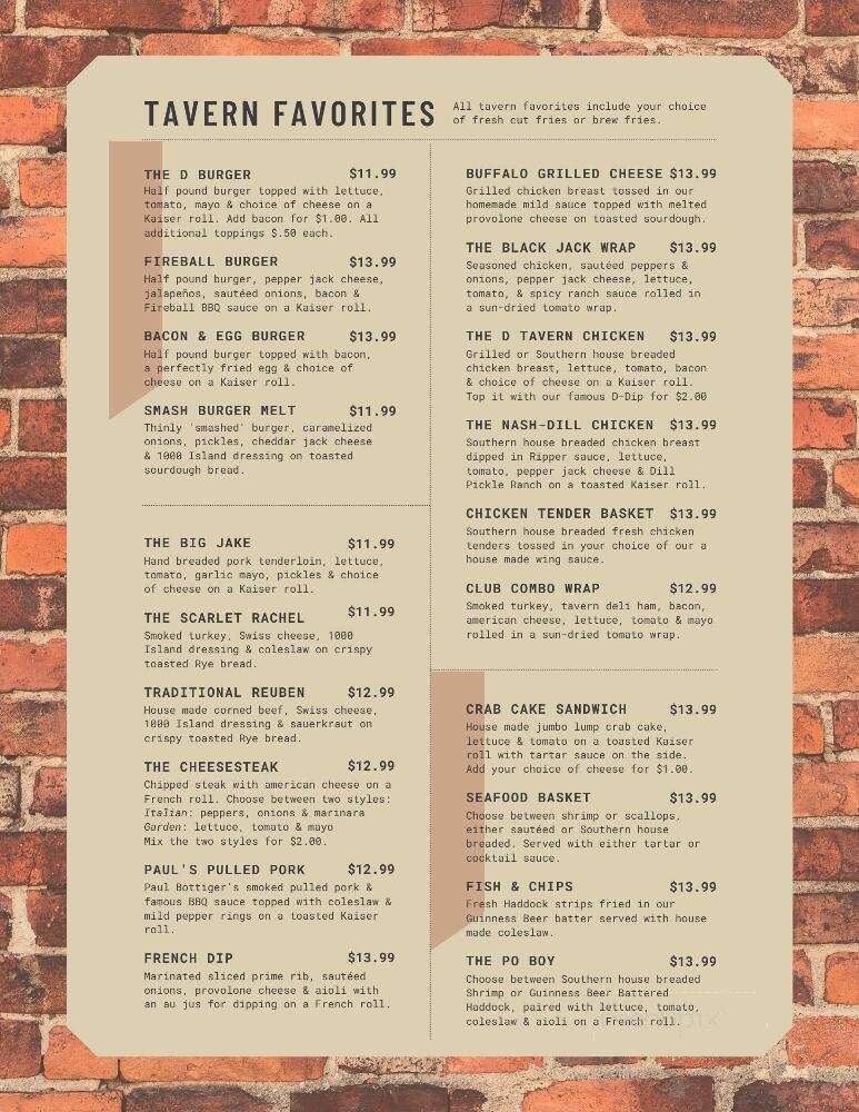 Mifflinburg Hotel - Mifflinburg, PA menu_pic