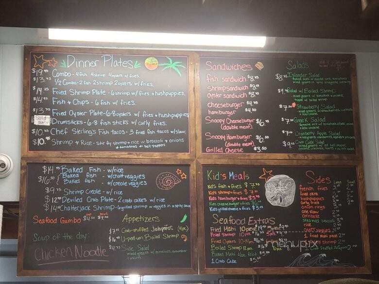 Snoopy's Pier - Corpus Christi, TX menu_pic