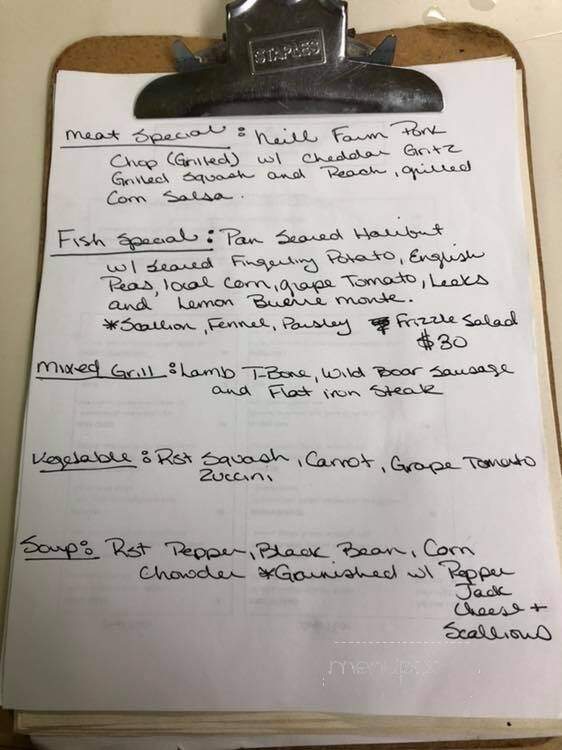 Tucker Hill Inn & Steak Place - Waitsfield, VT menu_pic