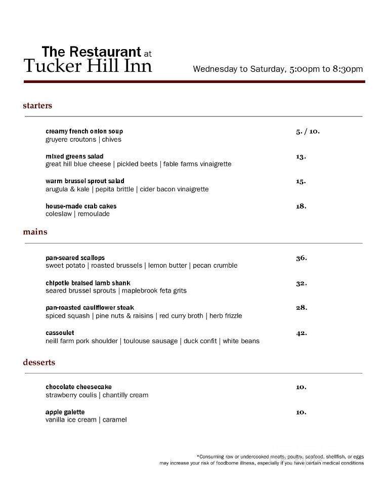 Tucker Hill Inn & Steak Place - Waitsfield, VT