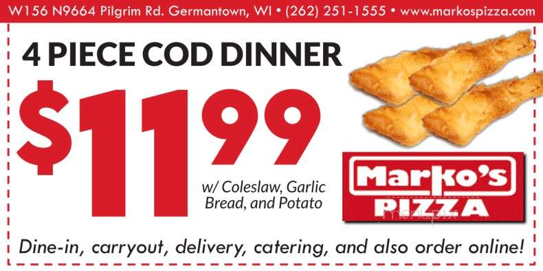 Marko's Pizza - Germantown, WI menu_pic