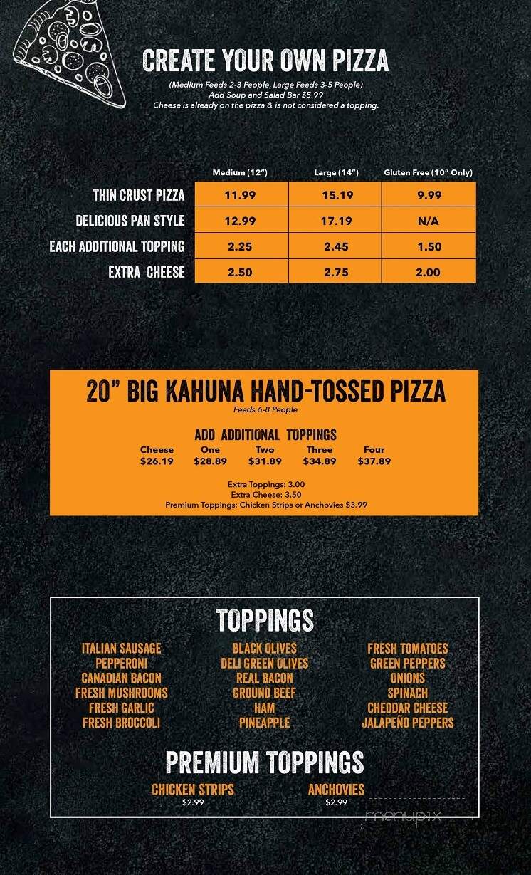 Pizza Pub - Wisconsin Dells, WI menu_pic
