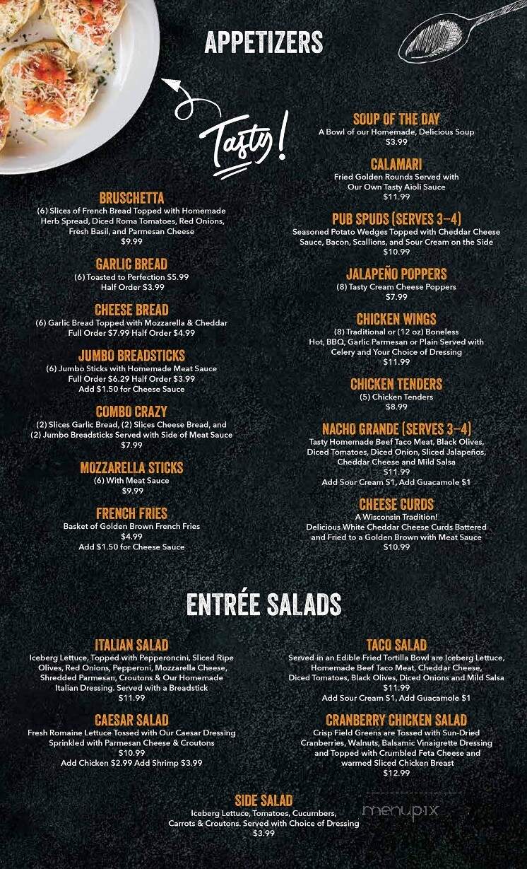 Pizza Pub - Wisconsin Dells, WI menu_pic