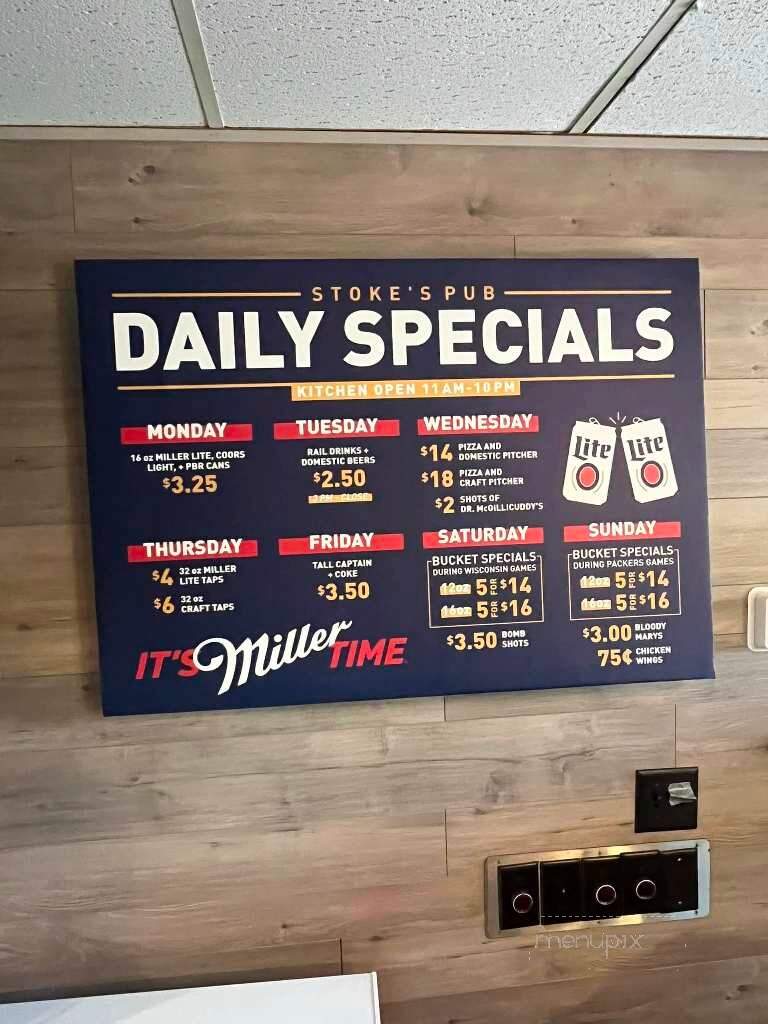 Stokes Pub - Janesville, WI menu_pic