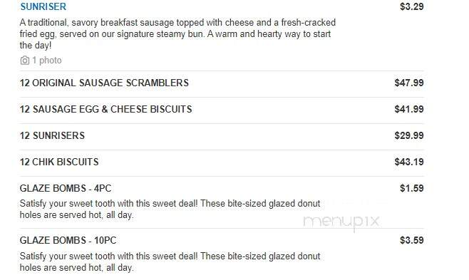 Krystal - Muscle Shoals, AL menu_pic