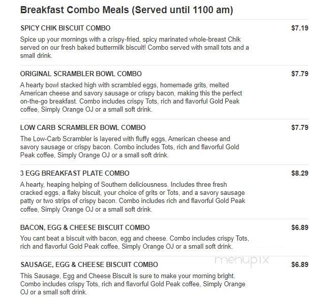 Krystal - Muscle Shoals, AL menu_pic