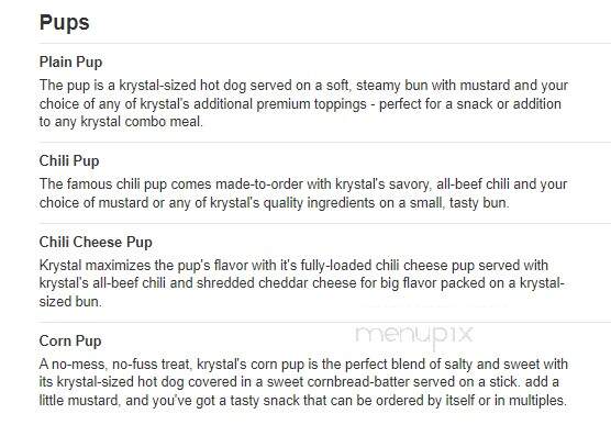 Krystal - Gadsden, AL menu_pic