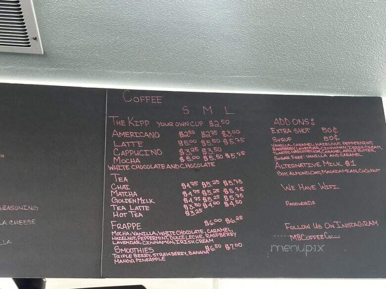 Morro Bay Coffee Co - Morro Bay, CA menu_pic