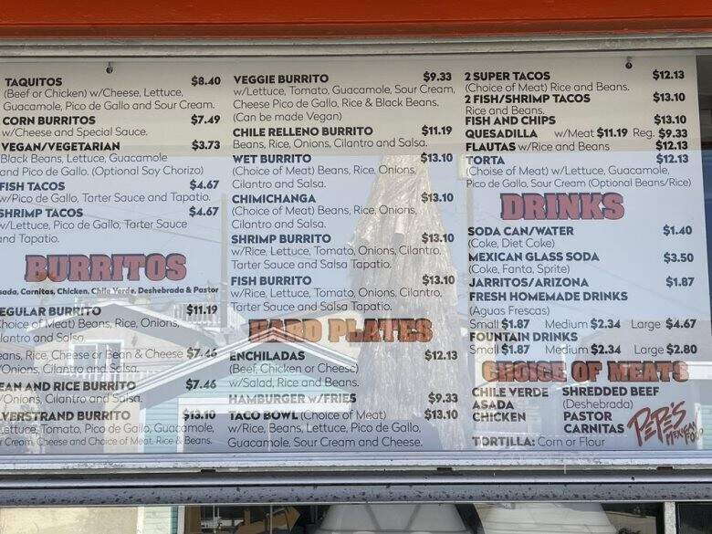 Pepe's Mexican Food - Oxnard, CA menu_pic