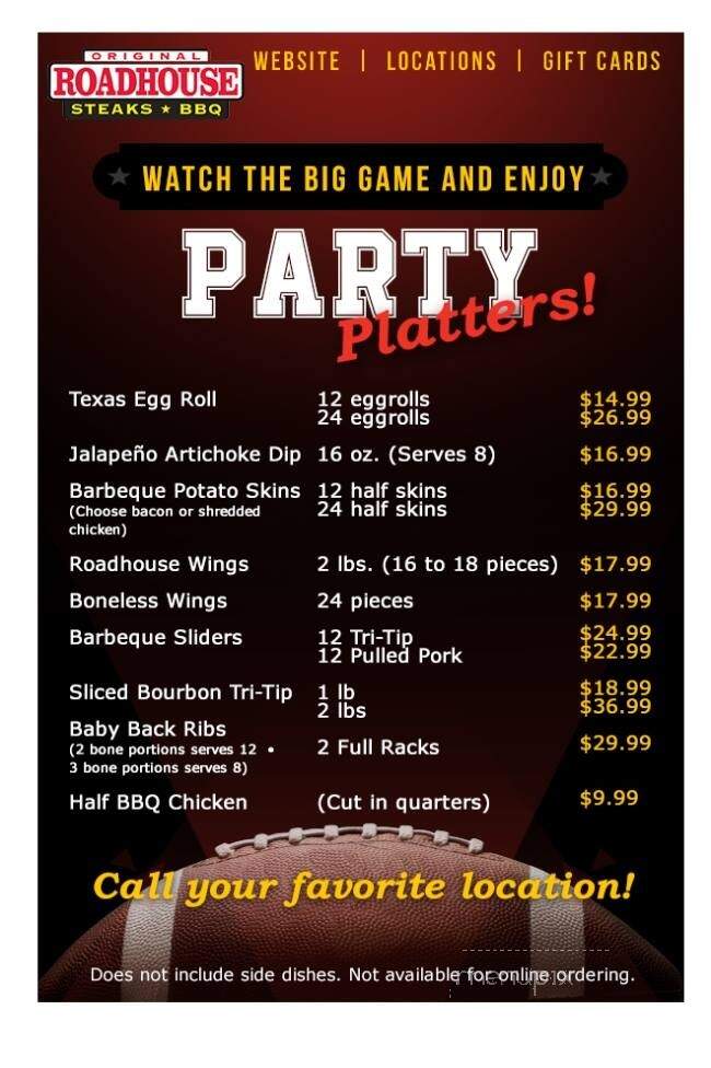 Original Roadhouse Grill - Victorville, CA menu_pic