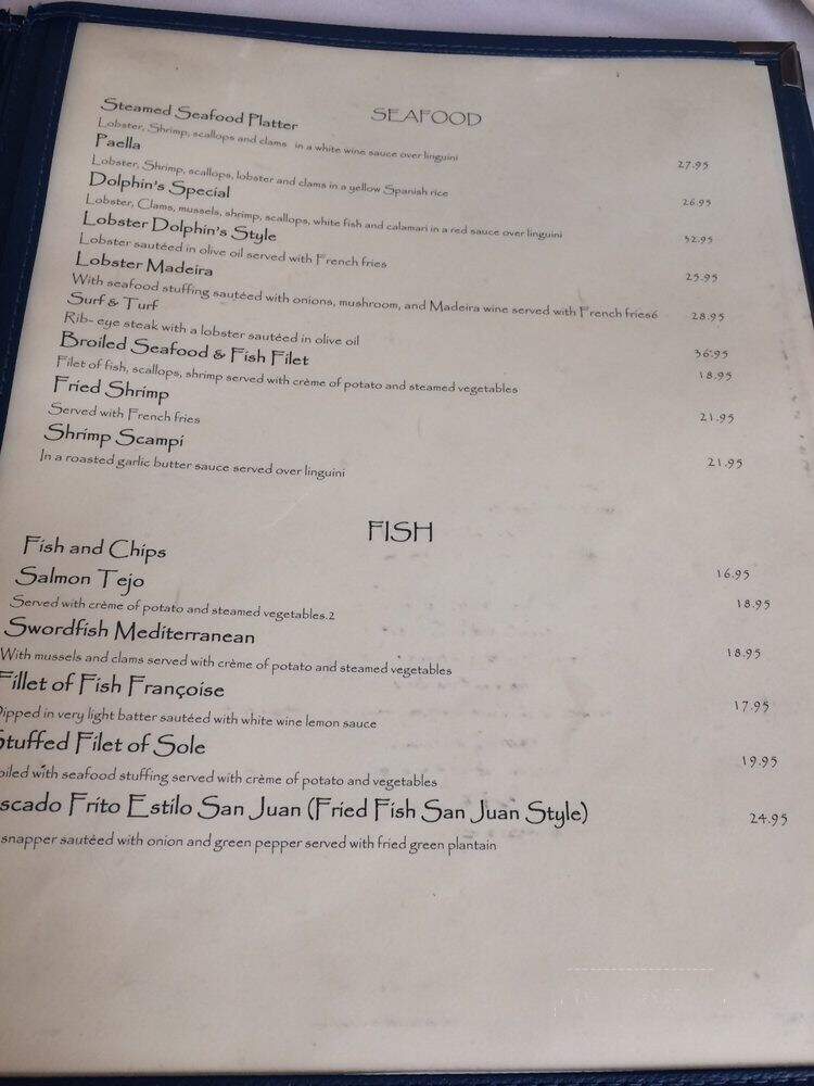 Dolphin's Cove Marina - Bridgeport, CT menu_pic