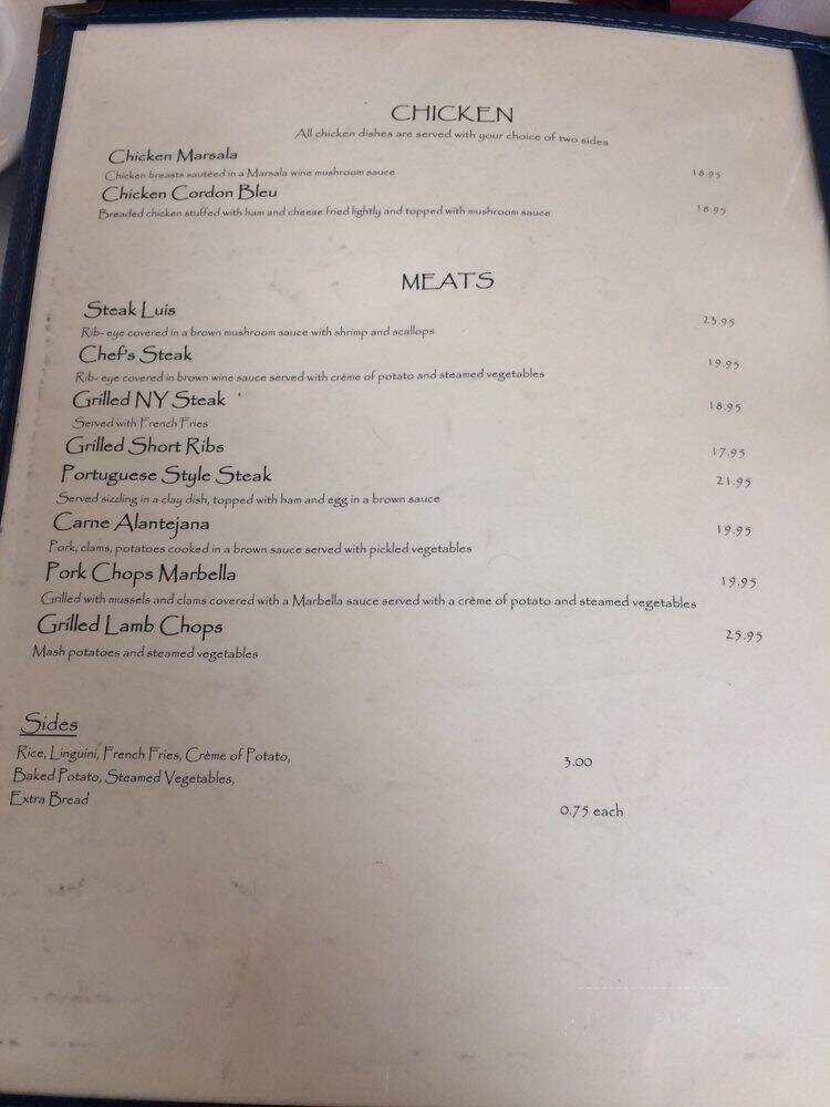 Dolphin's Cove Marina - Bridgeport, CT menu_pic