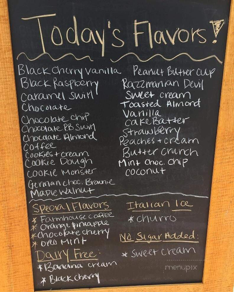 Rich Farm Ice Cream Shop - Oxford, CT menu_pic
