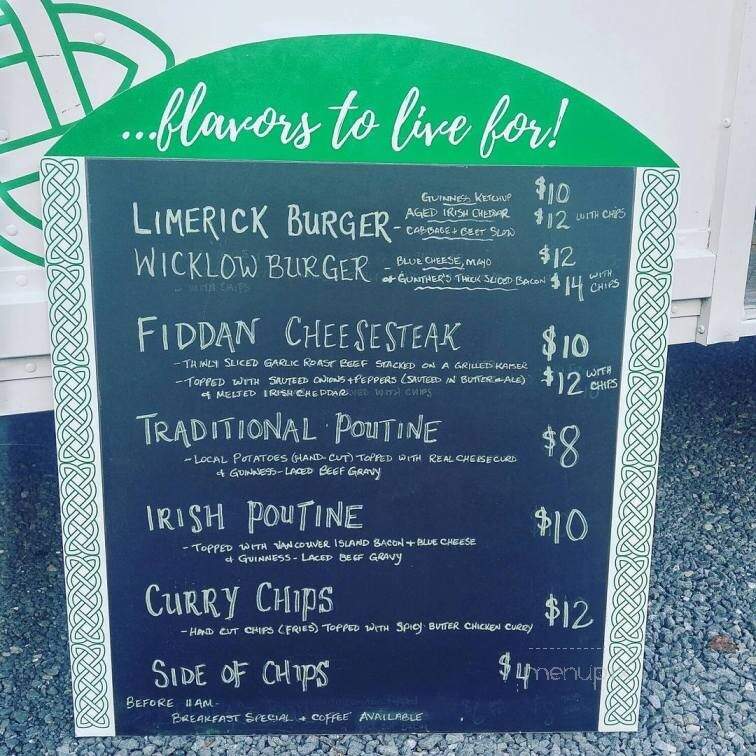 White Sails Brewing - Nanaimo, BC menu_pic