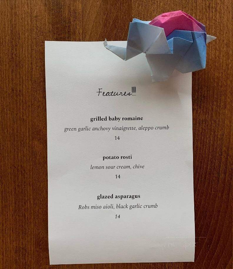 Part and Parcel - Victoria, BC menu_pic